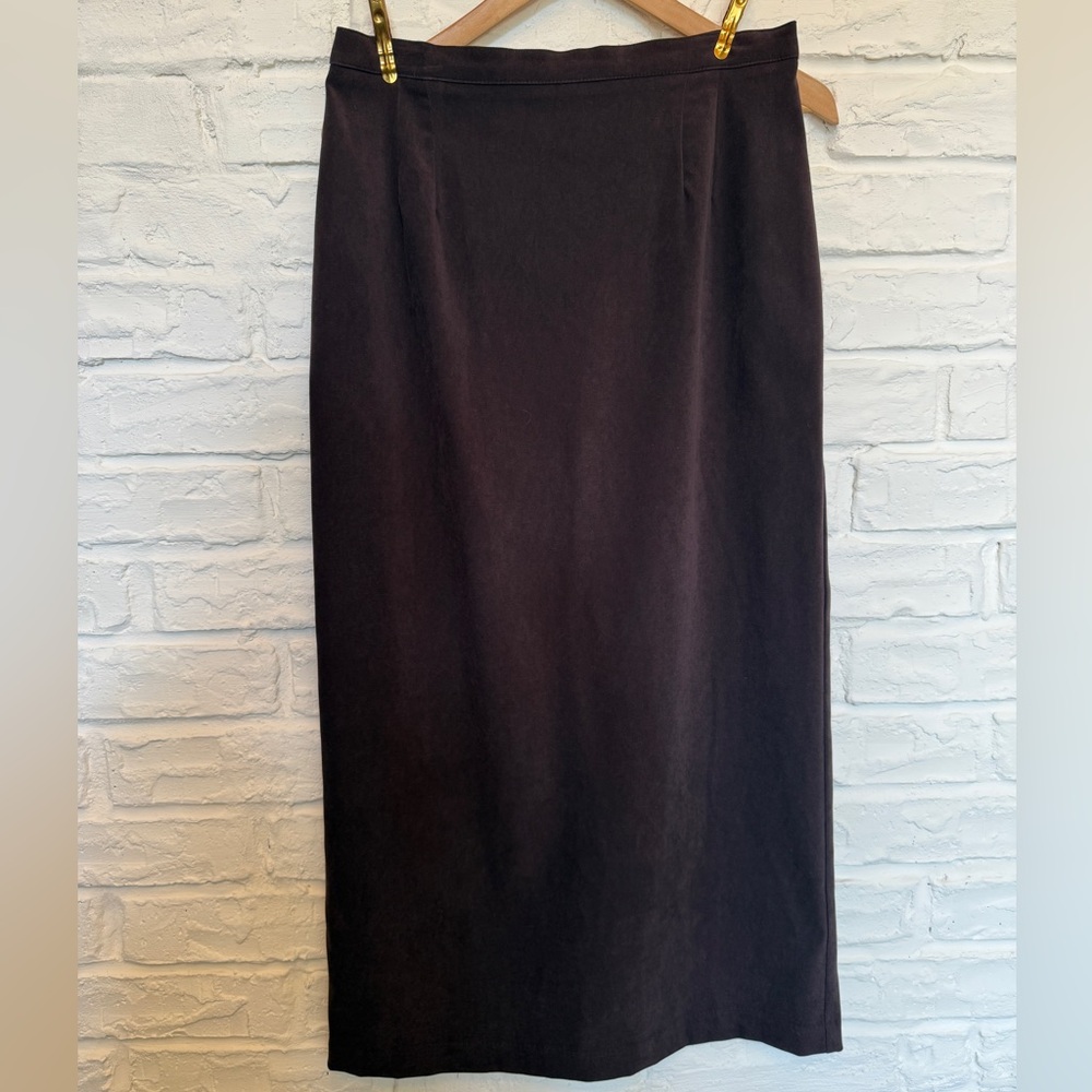 Vintage Brown faux suede skirt